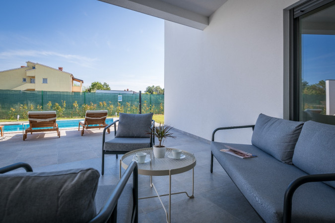 Villa Mateo mit beheiztem Pool, Valbandon, Istrien, Kroatien Valbandon