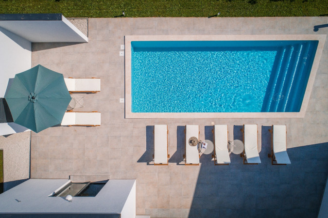 Au&szlig;enbereich, Villa Mateo mit beheiztem Pool, Valbandon, Istrien, Kroatien Valbandon