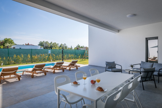 Villa Mateo mit beheiztem Pool, Valbandon, Istrien, Kroatien Valbandon