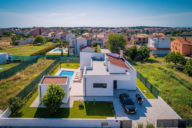Au&szlig;enbereich, Villa Mateo mit beheiztem Pool, Valbandon, Istrien, Kroatien Valbandon