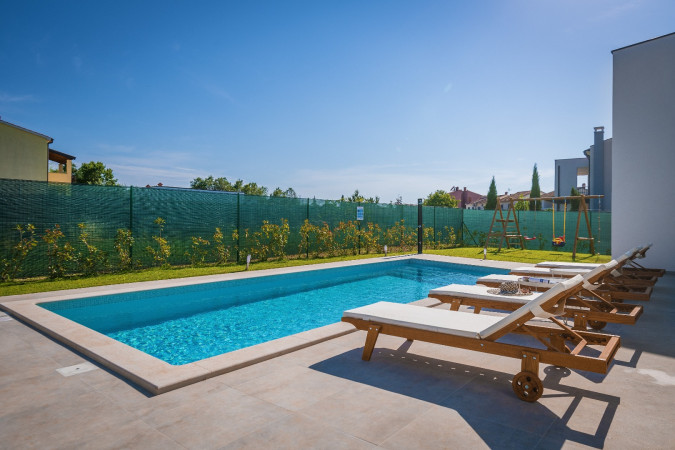 Villa Mateo mit beheiztem Pool, Valbandon, Istrien, Kroatien Valbandon