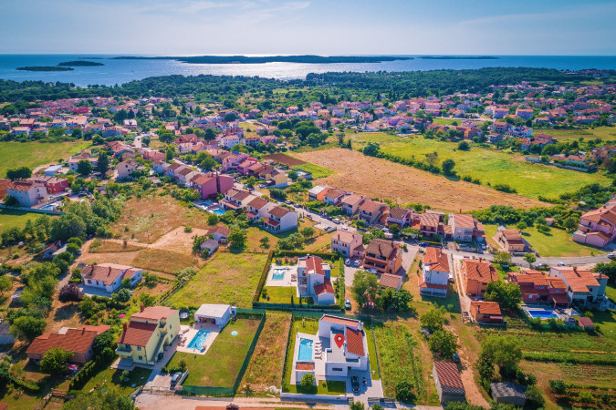 Au&szlig;enbereich, Villa Mateo mit beheiztem Pool, Valbandon, Istrien, Kroatien Valbandon
