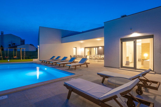 Villa Mateo mit beheiztem Pool, Valbandon, Istrien, Kroatien Valbandon