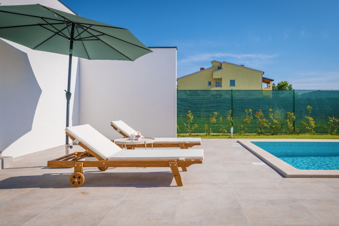 Villa Mateo mit beheiztem Pool, Valbandon, Istrien, Kroatien Valbandon